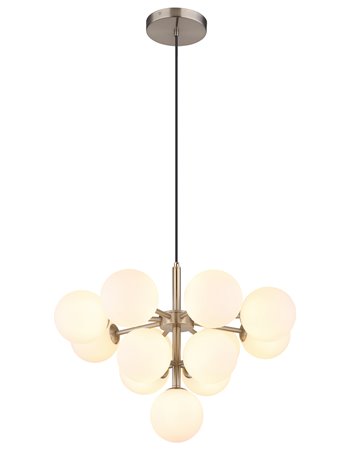 Grappy lampada a sospensione metallo nichel satinato  13x g9 led