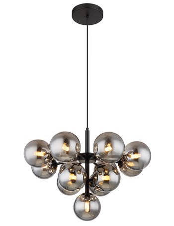 Grappy lampada a sospensione metallo nero satinato  13x g9 led