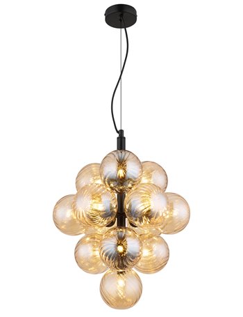 Conor lampada a sospensione metallo nero satinato  13x g9 led