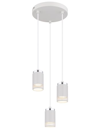 Korben lampada a sospensione metallo bianco satinato  3x gu10
