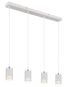 Korben lampada a sospensione metallo bianco satinato  4x gu10