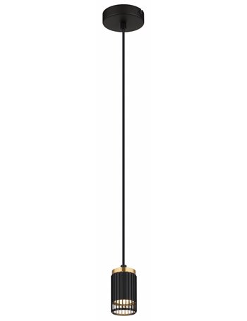 Korben lampada a sospensione metallo nero satinato  1x gu10