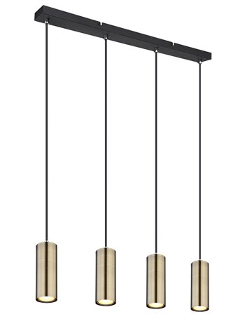 Robby lampada a sospensione metallo nero satinato  4x gu10