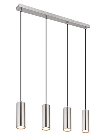 Robby lampada a sospensione metallo nichel satinato  4x gu10