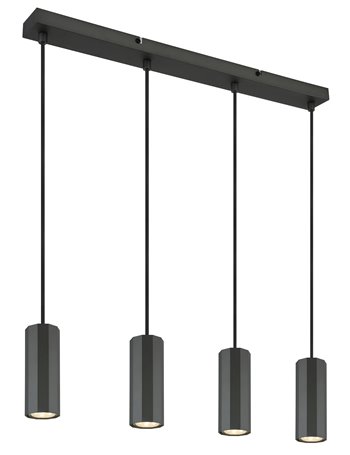 James lampada a sospensione metallo grigio satinato  4x gu10