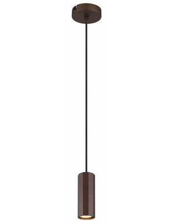 James lampada a sospensione metallo color bronzo satinato  1x gu10