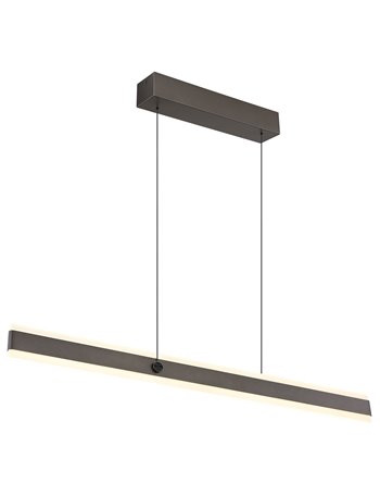 Gebaldo lampada a sospensione metallo color titanio spazzolato  led