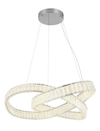 Mucky lampada a sospensione metallo cromato  led