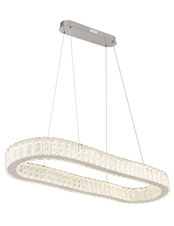 Mucky lampada a sospensione metallo cromato  led