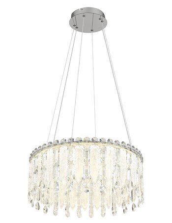 Klunka lampada a sospensione metallo cromato  led