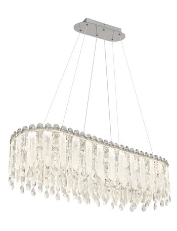Klunka lampada a sospensione metallo cromato  led