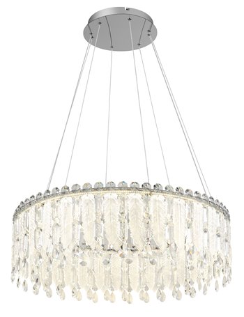 Klunka lampada a sospensione metallo cromato  led