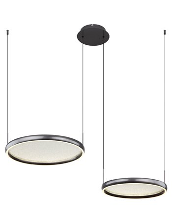 Briggs lampada a sospensione metallo nero satinato  led