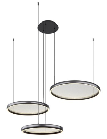 Briggs lampada a sospensione metallo nero satinato  led