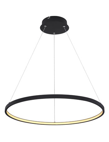 Ralph lampada a sospensione metallo nero satinato  led