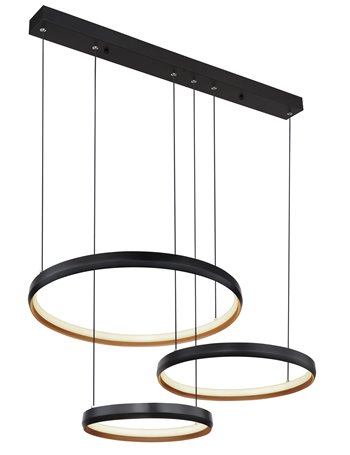 Halli lampada a sospensione metallo nero satinato  led