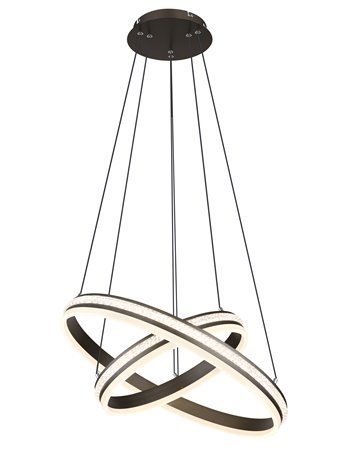 Grouni lampada a sospensione metallo color titanio spazzolato  led