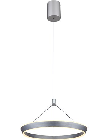 Ferra lampada a sospensione metallo grigio satinato  led