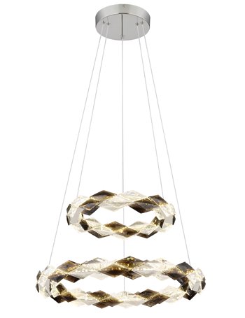 Karilion lampada a sospensione metallo cromato  led