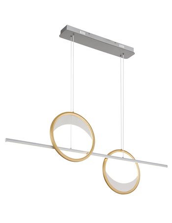 Umbra lampada a sospensione alluminio spazzolato color argento  led