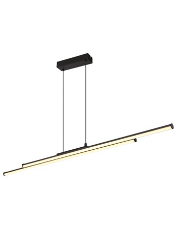 Kirina lampada a sospensione metallo nero satinato  led
