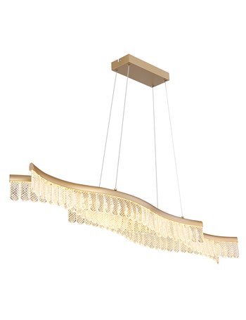 Juliet lampada a sospensione metallo color oro satinato  led