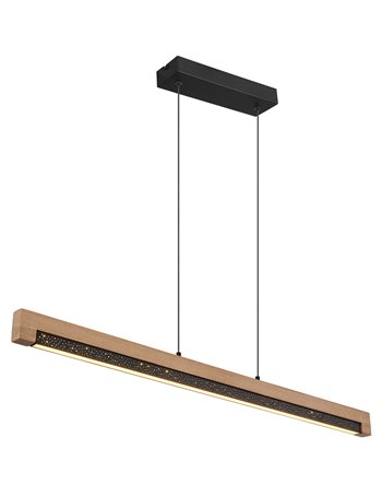 Starla lampada a sospensione metallo nero satinato  led