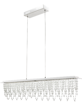 Scala lampada a sospensione metallo cromato  led