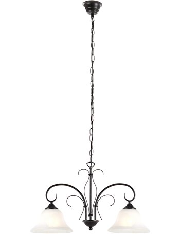 Aries lampada a sospensione metallo color ruggine  2x e27