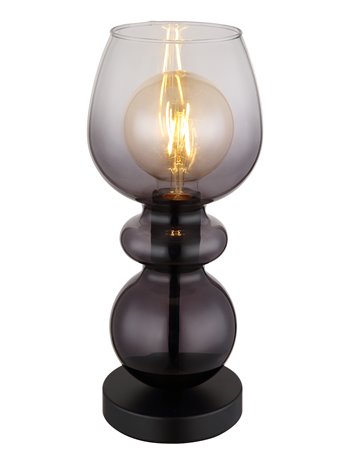 Clarity lampada da tavolo metallo nero satinato  1x e27