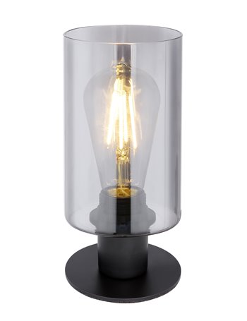 Hadera lampada da tavolo metallo nero satinato  1x e27
