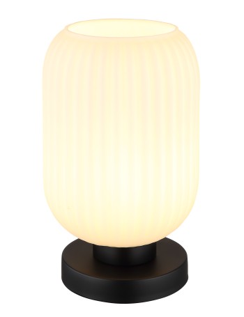 Normy lampada da tavolo metallo nero satinato  1x e27