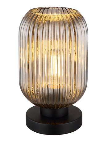 Normy lampada da tavolo metallo nero satinato  1x e27