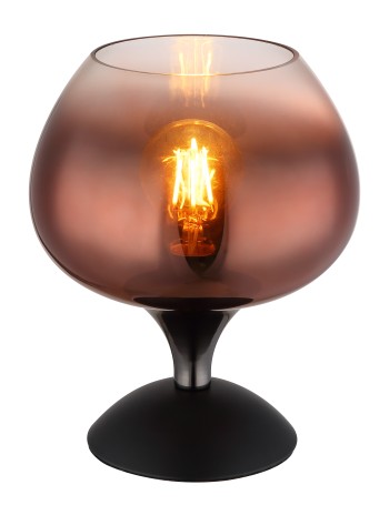 Maxy lampada da tavolo metallo nero satinato  1x e27