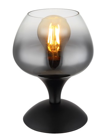 Maxy lampada da tavolo metallo nero satinato  1x e27