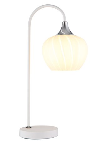 Maxy lampada da tavolo metallo bianco satinato  1x e27