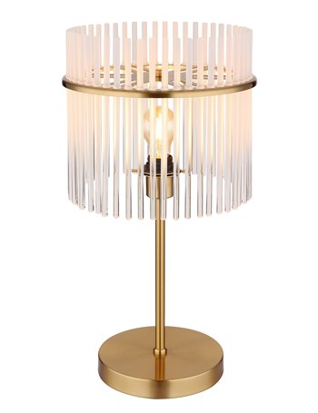 Gorley lampada da tavolo metallo color oro satinato  1x e27