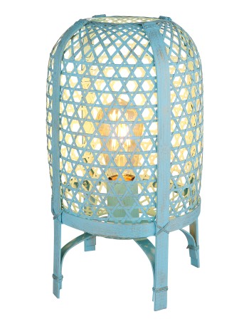 Cairo lampada da tavolo metallo blu anticato  1x e27