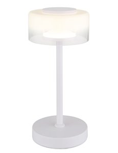 Belinda lampada da tavolo metallo bianco satinato  led