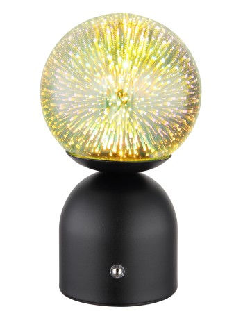 Julsy lampada da tavolo metallo nero satinato  led