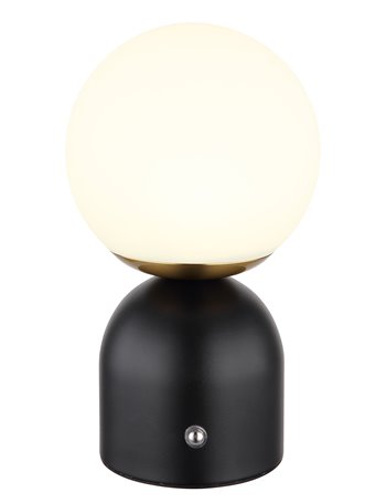 Julsy lampada da tavolo metallo nero satinato  led
