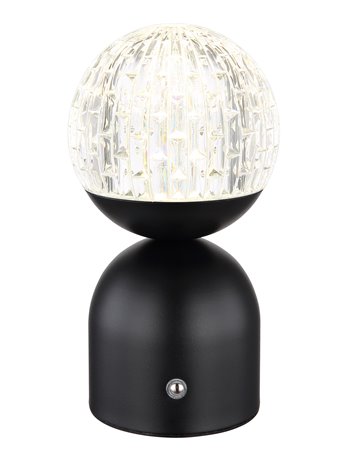 Julsy lampada da tavolo metallo nero satinato  led