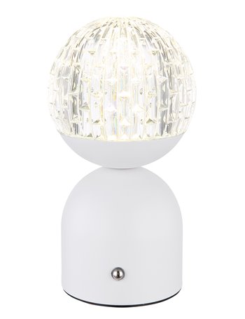 Julsy lampada da tavolo metallo bianco satinato  led