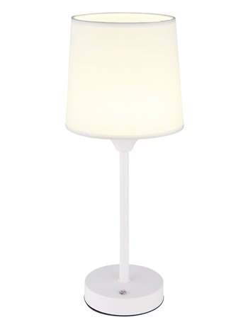 Lunki lampada da tavolo metallo bianco satinato  led