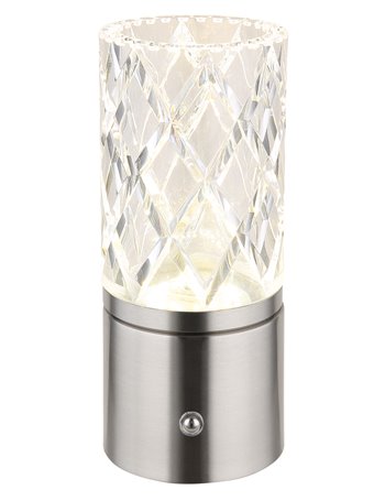 Lunki lampada da tavolo metallo nichel satinato  led