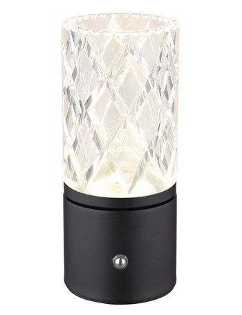 Lunki lampada da tavolo metallo nero satinato  led
