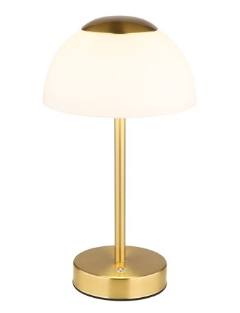 Sarima lampada da tavolo metallo color ottone satinato  led