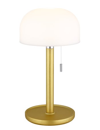 Norman lampada da tavolo bambù color ottone satinato  led