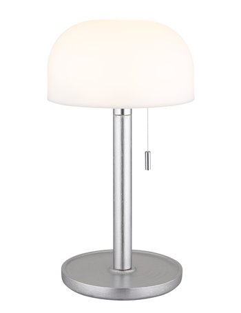 Norman lampada da tavolo bambù color argento satinato  led