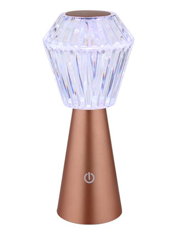 Polimi lampada da tavolo plastica color ottone satinato  rgbw led